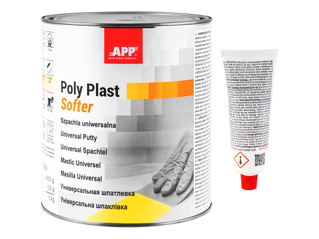 Szpachla uniwersalna z utwardzaczem APP Poly Plast Softer | 5kg